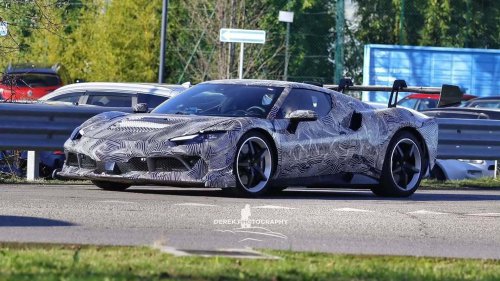Hardcore Ferrari Spied Looking Like A Race Car For The Road