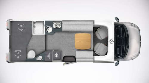 Ahorn Camp T 680 (2026): mucho espacio con un gigantesco cuarto de baño en la parte trasera