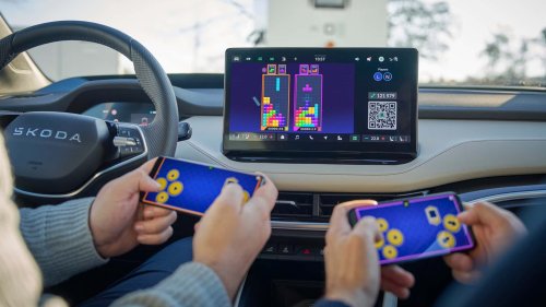 Skoda Enyaq, Skoda Elroq et Enyaq proposeront bientôt des jeux vidéo comme Tetris (à l'arrêt bien sûr)