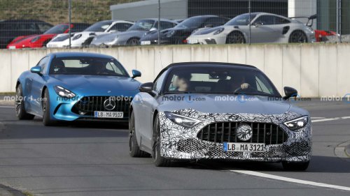 Mercedes-AMG SL Facelift (2026) als Erlkönig erwischt