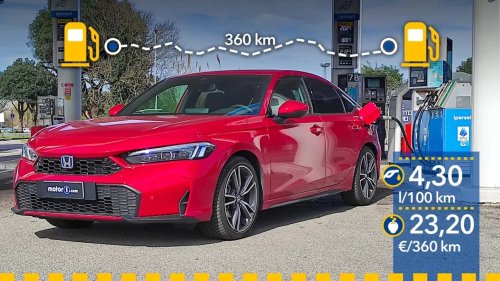 Honda, Honda Civic, Honda Civic Full Hybrid (2026), prueba de consumo real