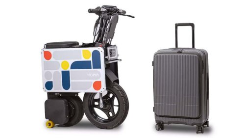 Esta moto eléctrica plegable se convierte en una maleta