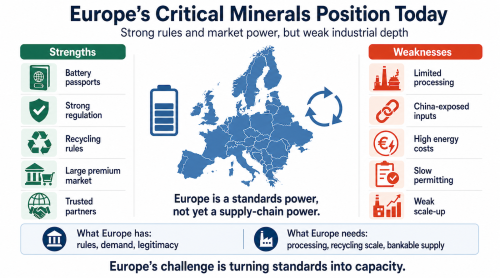 Critical Minerals: China’s Grip, America’s Volatility, Europe’s Choice
