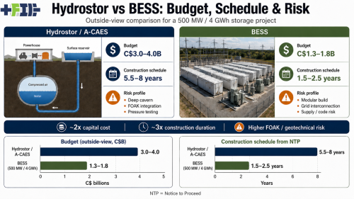 Hydrostor’s Underground Pumped Hydro Ontario Storage Plan Runs Into the BESS Benchmark