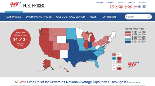 Gas Prices Up 56% In USA