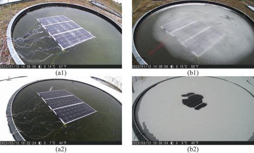 Floating Solar PV on Foam with Air Bubblers