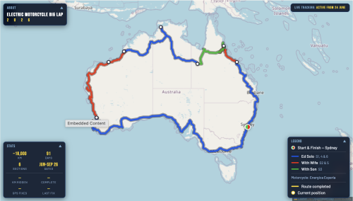 Ed Darmanin Does the Big Lap around Australia on an Electric Motorbike