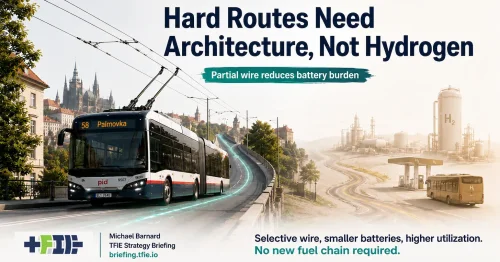 Prague’s Trolleybus Data Show Why Hard Bus Routes Don’t Need Hydrogen