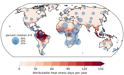 Climate Change Exposes 580 Million Children to 20 Extra “Heat-Stress Days” Every Year