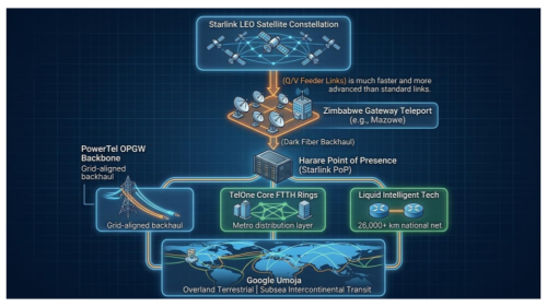Integrating Starlink LEO Infrastructure with Zimbabwe’s Terrestrial Fibre Networks
