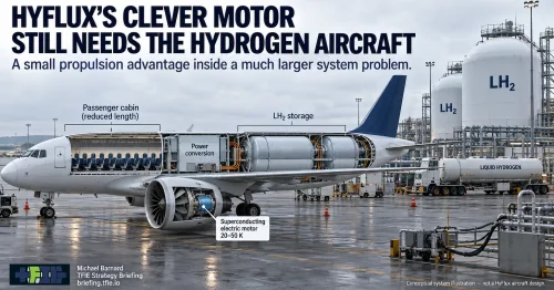 HyFlux’s Superconducting Motor Might Work. Hydrogen Aviation Is The Hard Part.