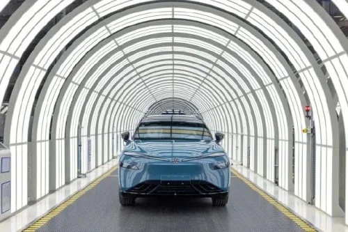 Volkswagen, Xpeng, Volkswagen ID. Unyx 08 co-developed with XPeng enters production in 24 months