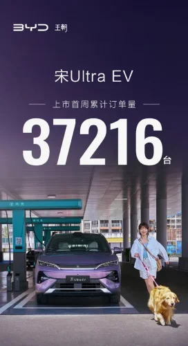 BYD Song Ultra EV racks up 37216 first-week orders on 5 min flash-charge promise
