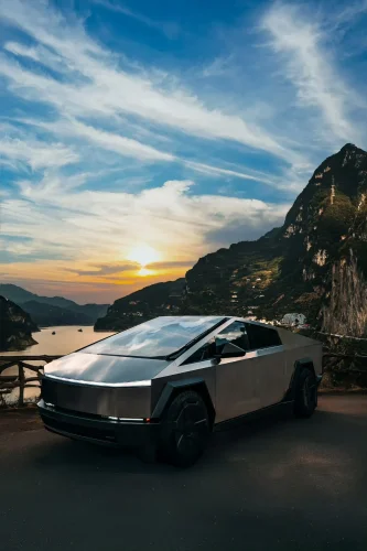 Tesla, Tesla Cybertruck with green license plate spotted again in China