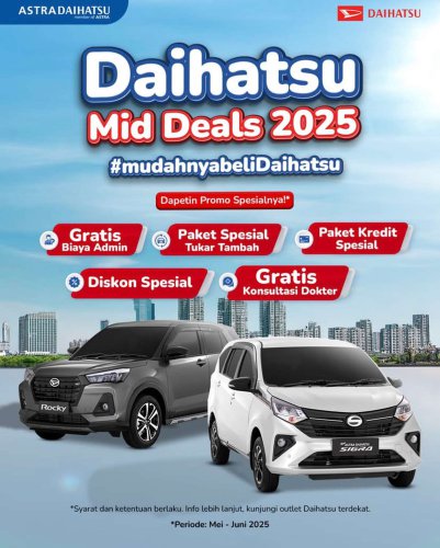 Penjualan Ritel Mei 2025 Daihatsu Di Indonesia – TERJUAL 56.175 UNIT SETARA MARKET SHARE 17,2%