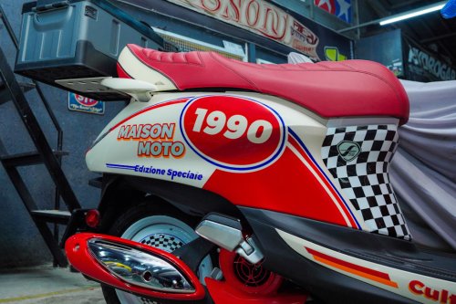 Yamaha, Modifikasi Skutik Yamaha Grand Filano Hybrid – TAMPIL KLASIK ALA RALLY 90-AN