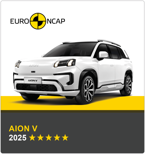 Aion, Crash Test SUV Listrik AION V – DAPAT RATING TERTINGGI EURO NCAP 2025