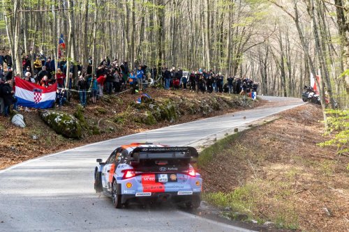 Hyundai, Hyundai i20, Hyundai i20 N Rally1 Croatia Rally Hari 1: Neuville Tempel Pajari, Hyundai Berpeluang Podium