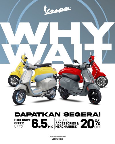 Promo Motor Promo PT Piaggio Indonesia April 2026: DISKON UNIT HINGGA RP 12 JUTA