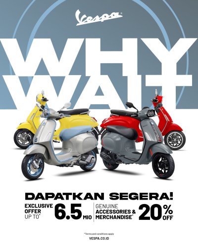 Promo Motor Promo PT Piaggio Indonesia April 2026: DISKON UNIT HINGGA RP 12 JUTA