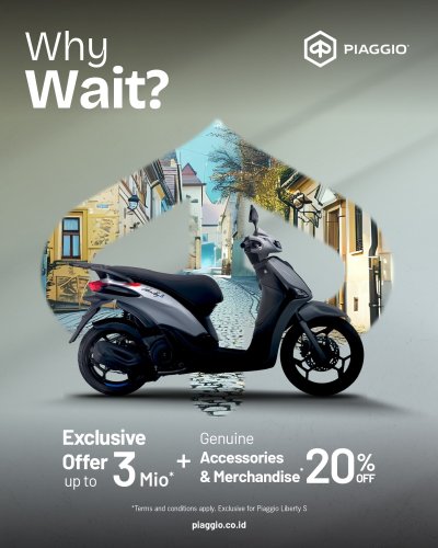 Promo Motor Promo PT Piaggio Indonesia April 2026: DISKON UNIT HINGGA RP 12 JUTA