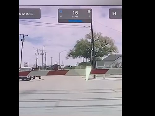 Tesla 'Full Self-Driving' crashed through railroad gate seconds before train