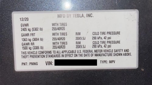 Tesla, Tesla is recalling 14,575 Model Ys because they may be missing a sticker