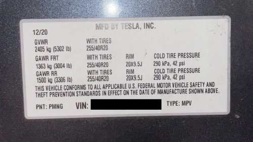 Tesla is recalling 14,575 Model Ys because they may be missing a sticker
