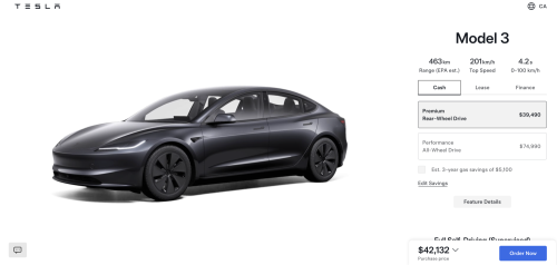 Tesla, RWD, Tesla launches Model 3 RWD in Canada at record-low $39,490 ($29,000 USD) from China
