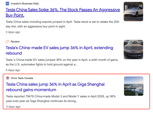 Tesla China retail sales fall 10% in April despite reports of 36% surge