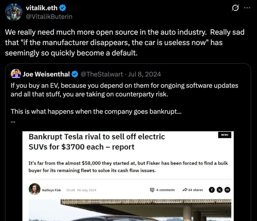 Fisker, Fisker went bankrupt and owners built open source car company from the ashes