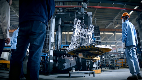 BYD, BYD says its cast aluminum frame is lighter and tougher than steel