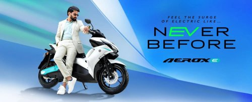Yamaha launches sporty Aerox-E electric scooter with removable batteries