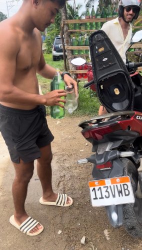 I traded my electric motorcycle for a gasoline bike on vacation. It was pretty shocking