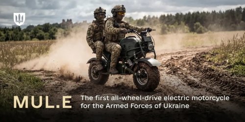 Ukraine debuts mine-resistant all-wheel drive combat electric motorcycle