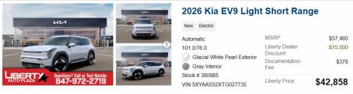 Kia offers big EV9 discounts with over $15,000 off at some dealers