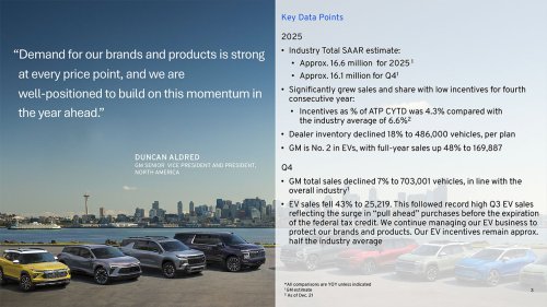 GM expects 'significantly' lower EV volume in 2026