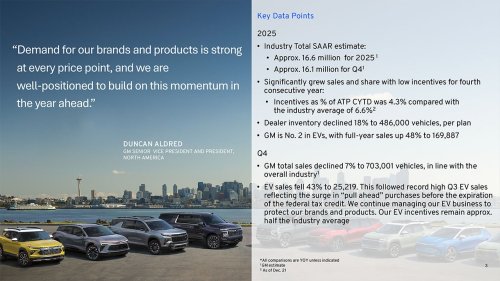 GM, GM expects 'significantly' lower EV volume in 2026