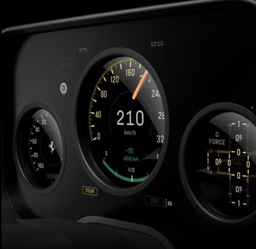 Ferrari reveals name and interior of its first electric car