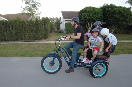 This e-bike fits seven riders, and that’s not even the craziest thing about it