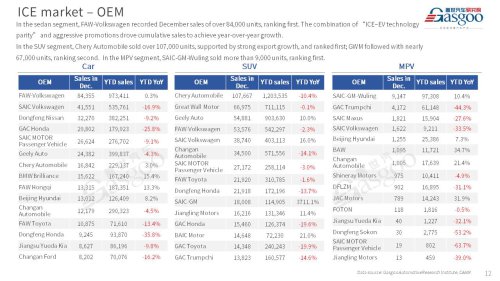 【December 2025】China Passenger Vehicle Sales Analysis
