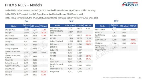 【January 2026】China Passenger Vehicle Sales Analysis