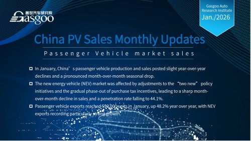 【January 2026】China Passenger Vehicle Sales Analysis