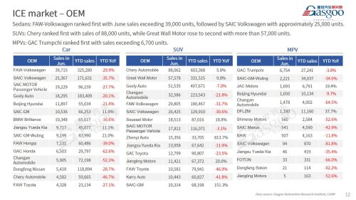 【June 2026】China Passenger Vehicle Sales Analysis