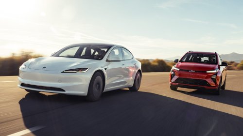 Tesla Model 3 vs. 2027 Chevy Bolt Comparison Test: Clash of the Affordable EVs