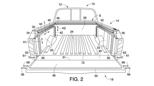 New Nissan Patent Reveals Interesting Split Roll-Up Tailgate for Trucks