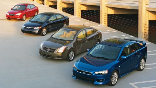 2007 Honda Civic vs. Hyundai Elantra vs. Mitsubishi Lancer vs. Nissan Sentra Comparison Test