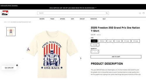 IndyCar, IndyCar Launches, Deletes Offensive T-Shirt From Its Online Store