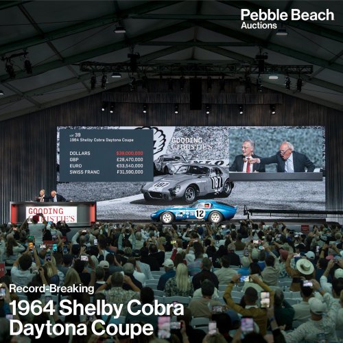 Shelby Daytona Coupe Sells for Record $42.9 Million at Monterey Auction