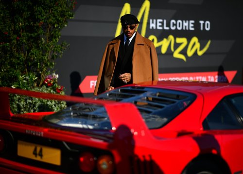 Lewis Hamilton Makes an Iconic Arrival at Monza in His Ferrari F40